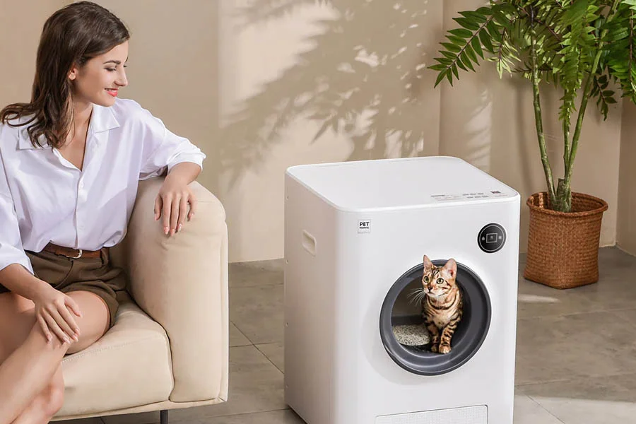 small automatic litter box